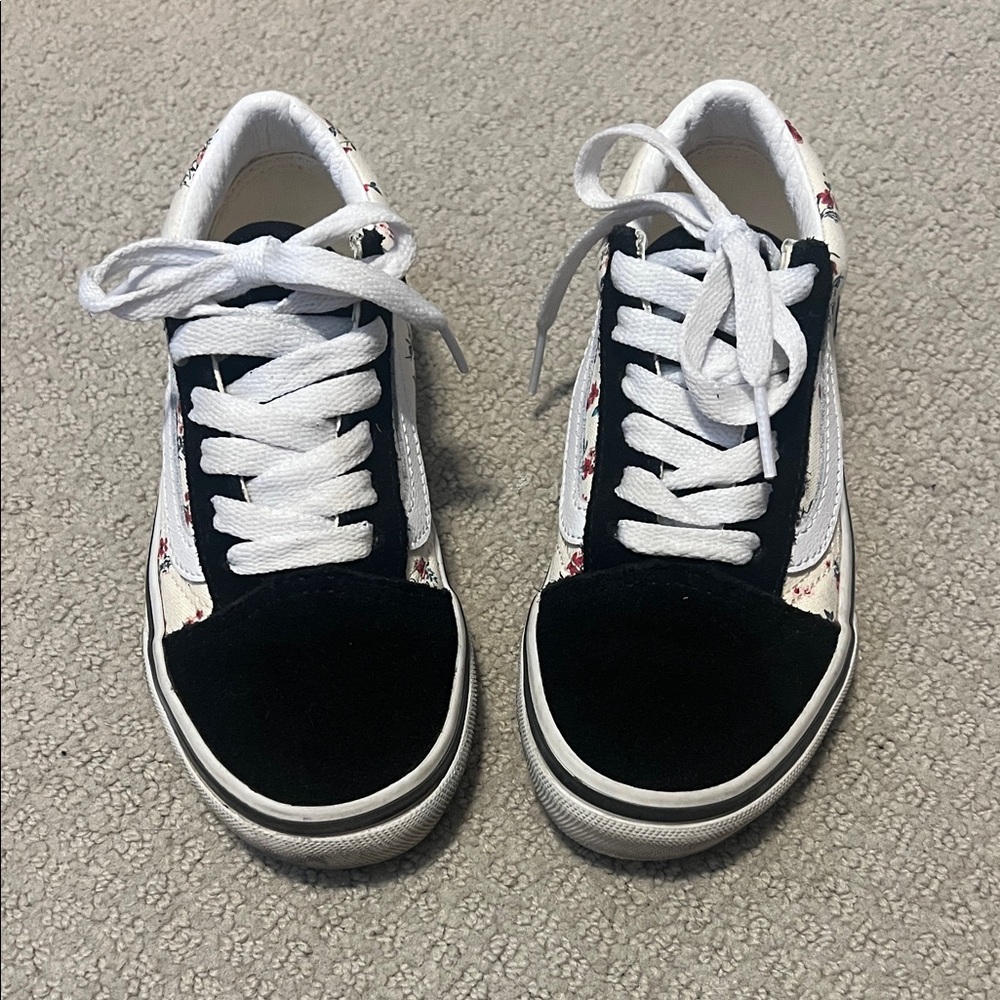 Girls floral & black Vans Sneakers